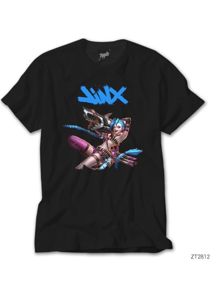 Lol Jinx Combat Siyah Tişört