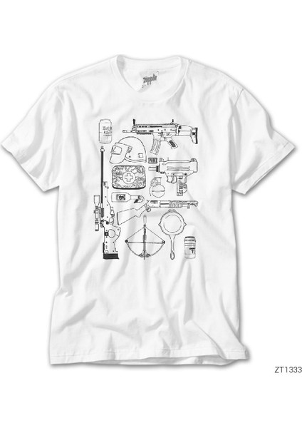 Pubg Items Beyaz Tişört