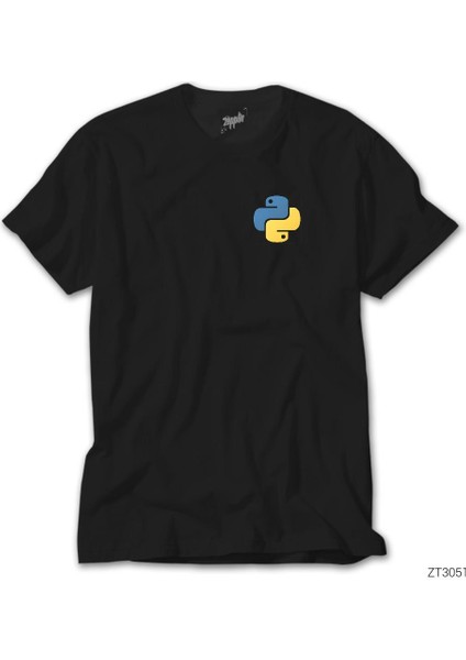 Python Yazılımcı Siyah Tişört