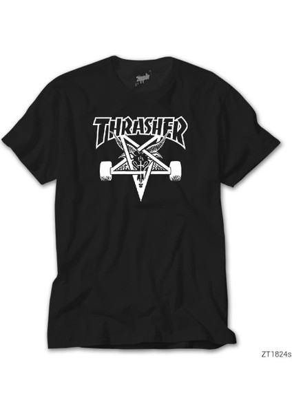 Thrasher 666 Siyah Tişört
