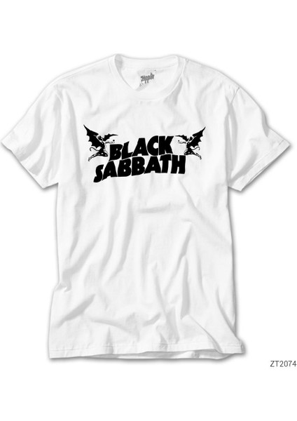 Black Sabbath Logo Beyaz Tişört