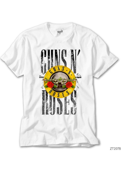 Guns N Roses Old Style Beyaz Tişört