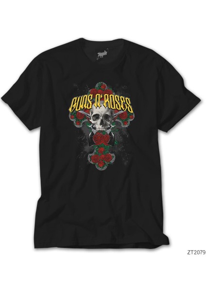 Guns N Roses Skull Siyah Tişört