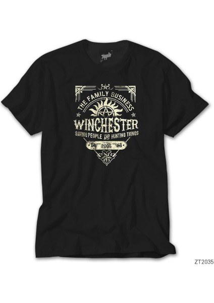 Supernatural A Very Winchester Siyah Tişört