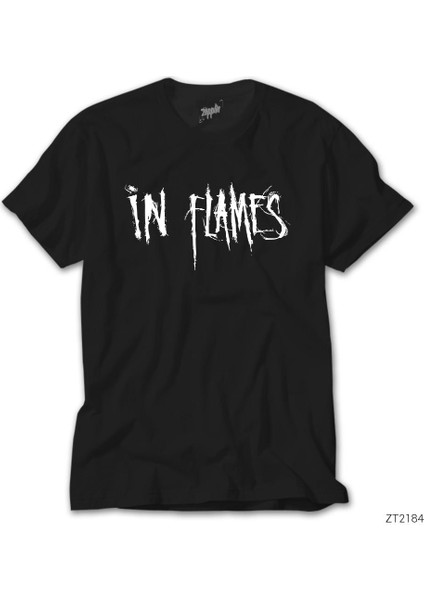 In Flames Logo Siyah Tişört