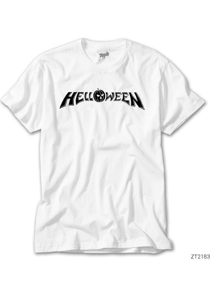 Helloween Logo Flat Beyaz Tişört
