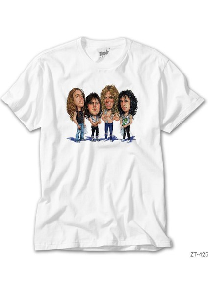Metallica Cartoon Beyaz Tişört