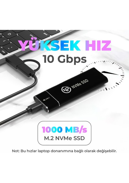 Npo DK01 Nvme M.2 1000/900MB/S 4tb Usb-A/type-C Kablosuz Taşınabilir Harici SSD