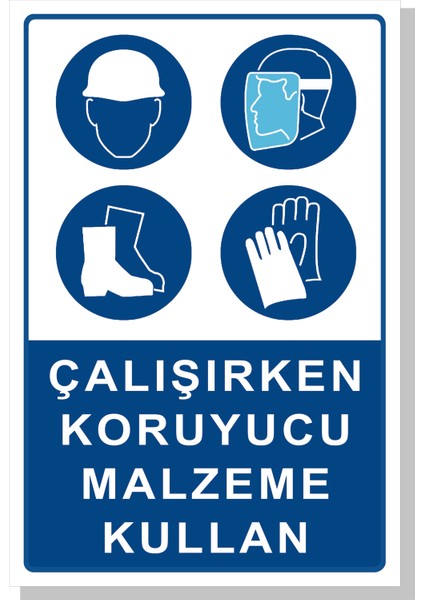 Çalışırken Koruyucu Malzemele Kullan Levhası Pvc ve Alüminyum K.