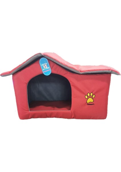 Chakie Çatılı Büyük Impertex Kedi Köpek Kulübe Yatağı 46 x 69 x 40 cm