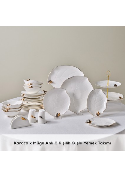 x Müge Anlı Kuşlu 25 Parça 6 Kişilik Yemek Takımı modelleri