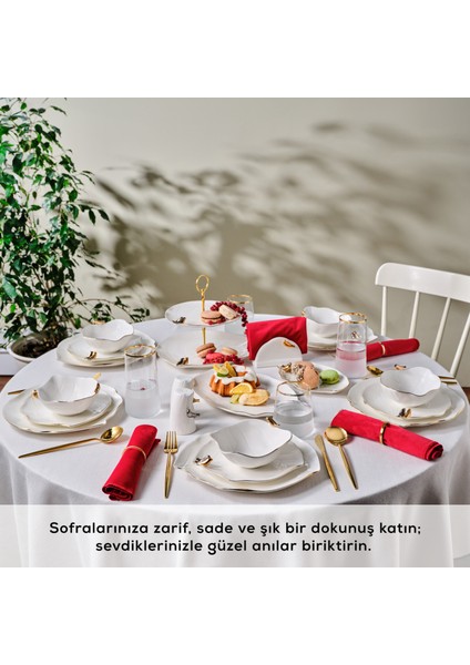 x Müge Anlı Kuşlu 25 Parça 6 Kişilik Yemek Takımı fırsatları