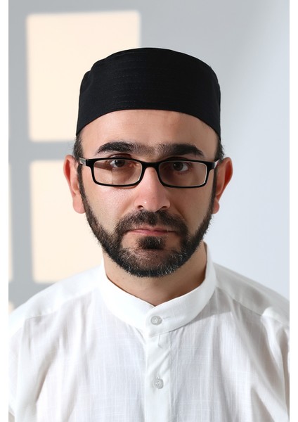 Osmanlı Tuğrası Nakışlı Kalıp Namaz Takkesi Siyah indirimleri