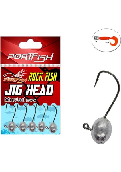 Jig Head 4gr Mustad Iğneli 5li Pkt
