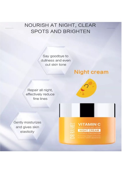 C Vitamini Aydınlatıcı Gece Kremi 50 gr(Brightening&Anti-aging)