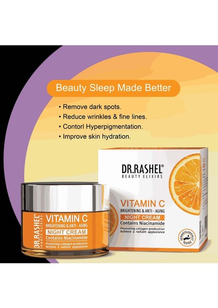 C Vitamini Aydınlatıcı Gece Kremi 50 gr(Brightening&Anti-aging)