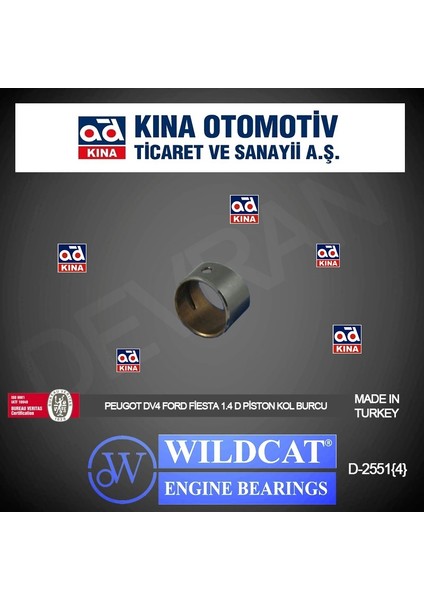 Piston Kol Burcu 2551 Fıesta 1.4tdci Dw4 P206 P307 1.4hdi Sot