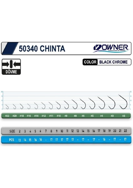 50340 Chinta Gun Black Chrome Olta Iğnesi No:2