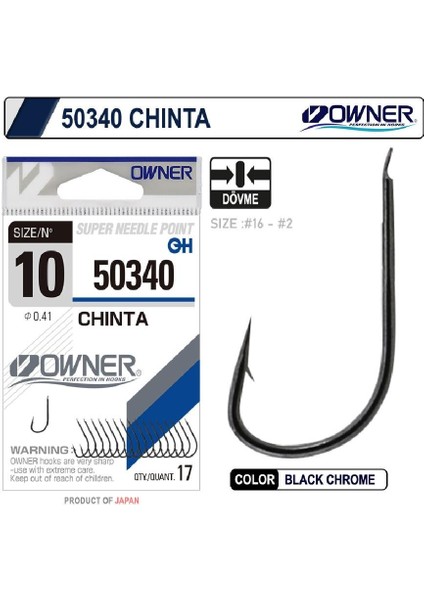 50340 Chinta Gun Black Chrome Olta Iğnesi No:2