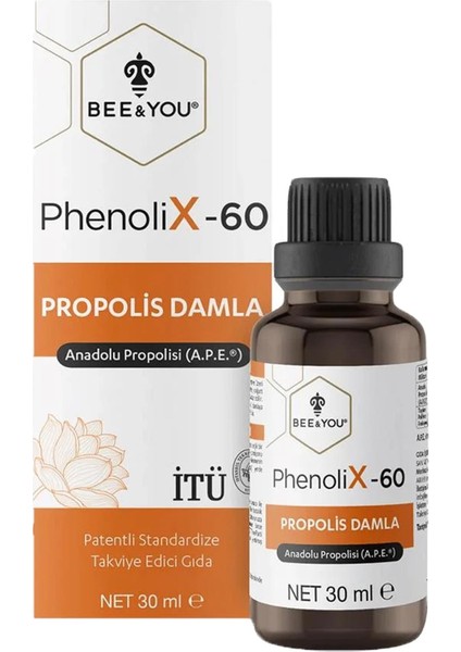 Bee & You Phenolix 60 Propolis Damla 30 ml