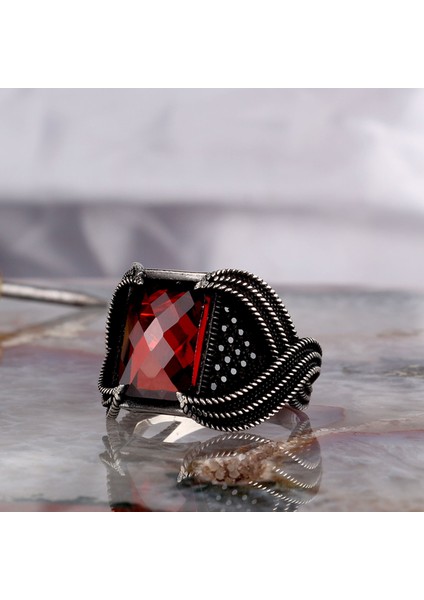 925 Ayar Gümüş Zirkon Taşlı Model Erkek Yüzük fiyatları