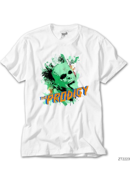 The Prodigy Keith Flint Green Head Beyaz Tişört