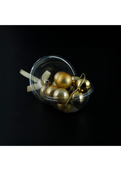 New Year 12 Parça Yılbaşı Topu Gold 30 mm modelleri