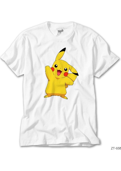 Pokemon Pikachu Beyaz Tişört