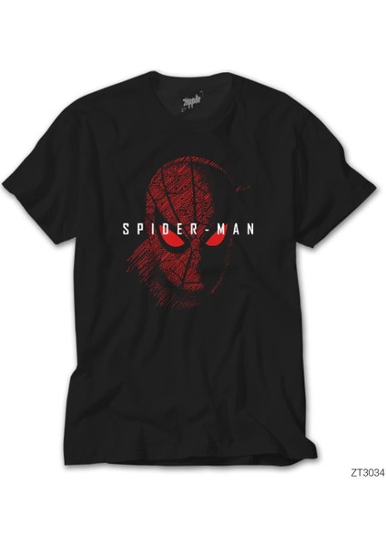 Spiderman Sketched Siyah Tişört