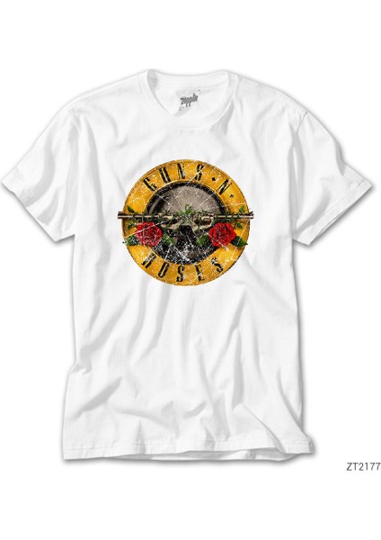Guns N Roses Damaged Beyaz Tişört