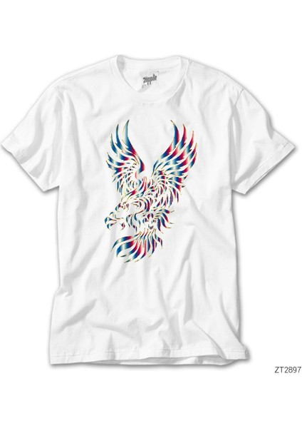 Rainbow Eagle Beyaz Tişört