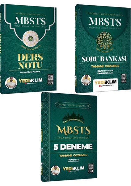 2025 Mbsts Ders Notu Soru Bankası ve Deneme Seti 3 Kitap - Burhan Karakışla