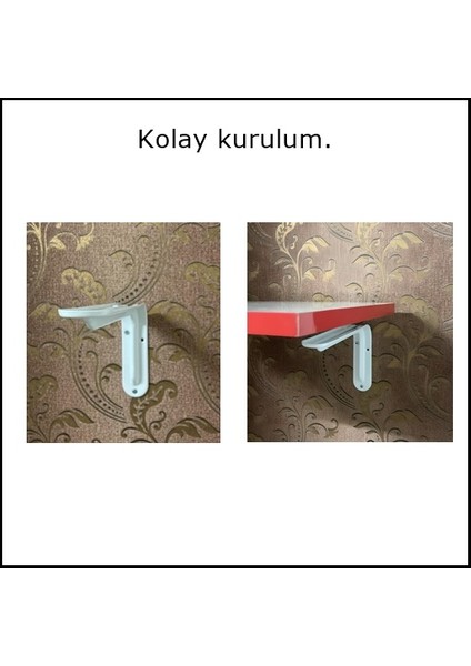 2 Adet Raf Altı Ayağı L Konsol Tüm Boyutlar; Raf Altı Kol 18X24