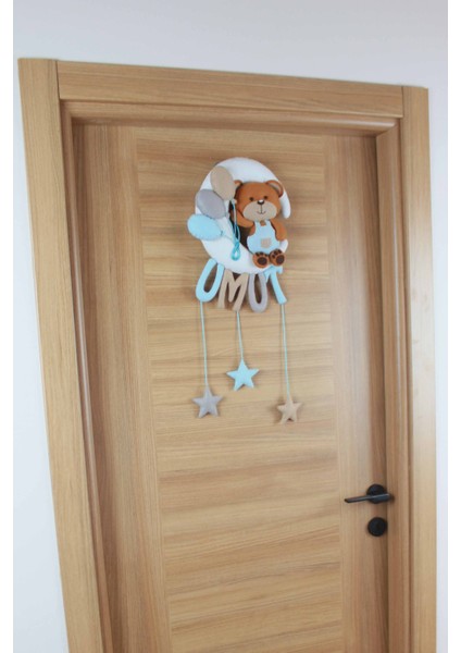 Adam Isimli Aydede Ayıcık Bebek Odası Kapı Süsü