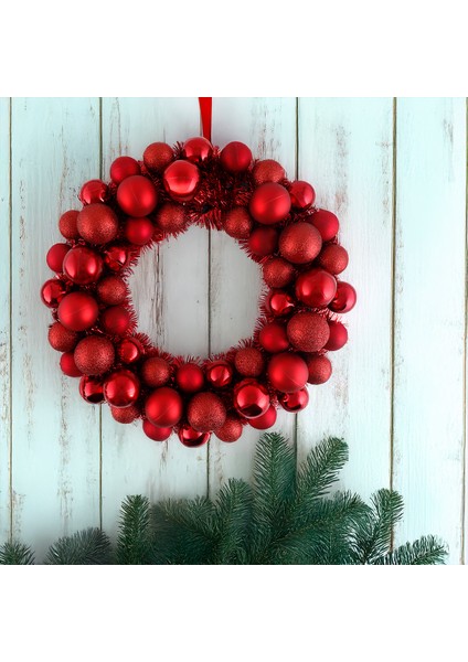 New Year Wreath With Berries