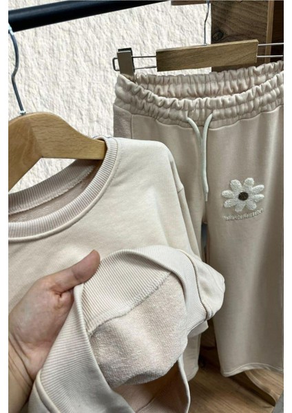 Blom Nakış Detaylı Kız Çocuk takım - Bej fırsatları