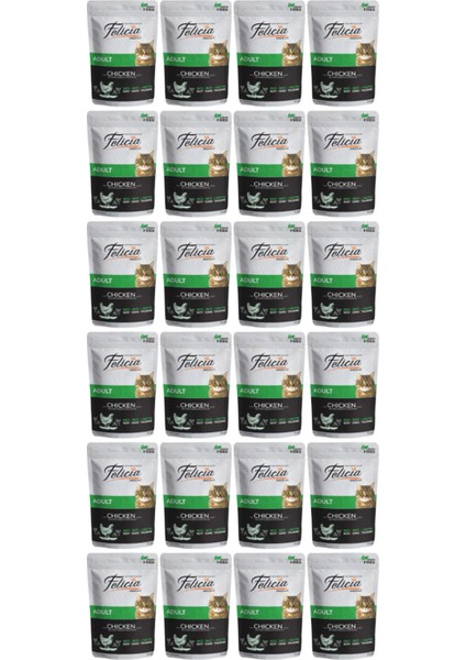 Jöle Içinde Tavuklu Taurinli Tahılsız Yetişkin Kedi Konservesi 85 gr 24 Adet