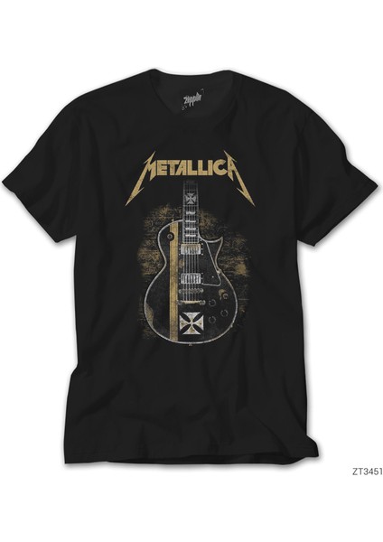Metallica Guitar Cross Siyah Tişört