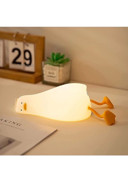 Çocuk Bebek Odası Gece Lambası LED Rgb Işıklı Sevimli Figürlü Renk Değiştiren Dokunmatik Silikon Pet