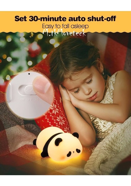 Çocuk Bebek Odası Gece Lambası LED Rgb Işıklı Sevimli Figürlü Renk Değiştiren Dokunmatik Silikon Pet modelleri