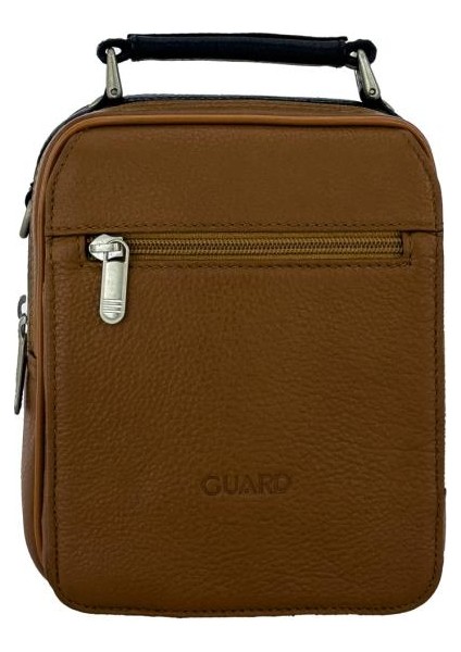 Guard Hakiki Deri Erkek Çanta Taba-Siyah 1716