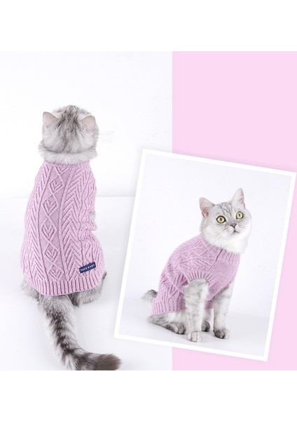 冬季宠物衣服犬猫通用弹力保暖伸缩套头小狗加厚毛衣 (Yurt Dışından)