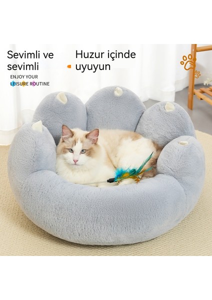 Kedi Yuvası Köpek Yuvası Evcil Hayvan Kış Açık Beş Parmaklı Kedi Pençe Yuvası Kalınlaştırılmış Dört Mevsim Evrensel Yuvası Sıcak Evcil Hayvan (Yurt Dışından)