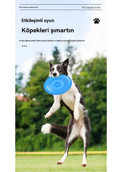 Büyük Köpek Evcil Hayvan Frizbi Oyuncak Yumuşak Isırmaya Dayanıklı Kolay Atma Köpek Uçan (Yurt Dışından)