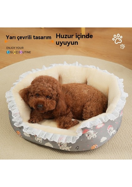 Köpek Yuvası Kedi Yuvası Kış Sıcak Açık Çiçekli Etek Kare Yuvası Kalınlaştırılmış Tüm Mevsim Evrensel Evcil Hayvan Yuvası Evcil Hayvan Malzemeleri (Yurt Dışından)