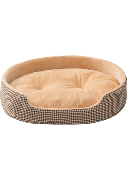 Kedi Yuvası, Köpek Yuvası, Evcil Hayvan Yuvası, Ekose Yuvası, Paspaslı Oval Peluş Yuvası, Isırmaya Dayanıklı, Yapışmaz Kürk Evcil Hayvan Yuvası (Yurt Dışından)