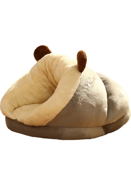 Dört Mevsim Evrensel Terlik Kedi Yuvası Sonbahar Ve Kış Yarı Kapalı Kedi Evi Yuvası Mat Evcil Hayvan Yuvası (Yurt Dışından)