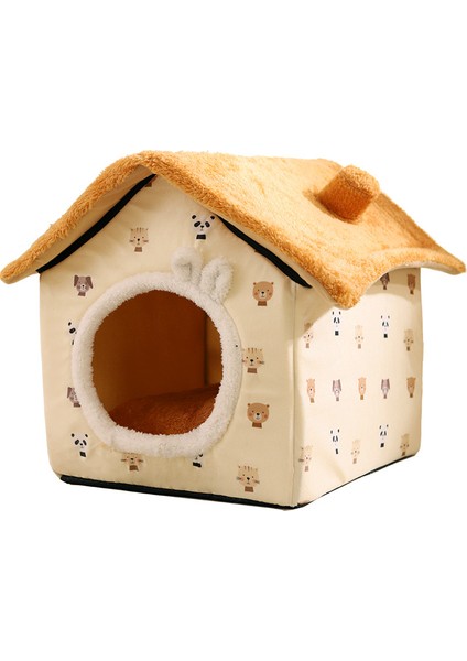 Kedi Yuvası Kış Sıcak Kapalı Tüm Mevsim Evrensel Çıkarılabilir Ve Yıkanabilir (Yurt Dışından)