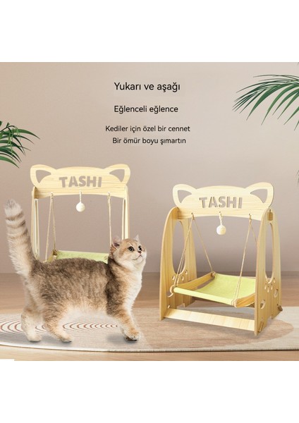 Ahşap Sallanan Yatak Evcil Hayvan Anti-Devrilme Salıncak Asılı Kedi Yuvası Dört Mevsim Kış Kedi Hamak Evcil Hayvan Kanepe Kedi (Yurt Dışından)
