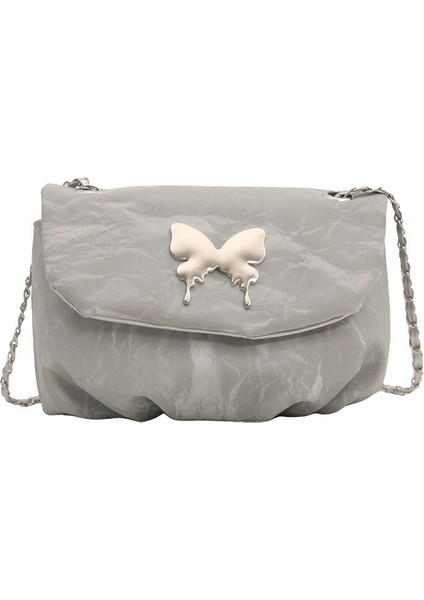 Kadınlar Için Crossbody Çanta Yüksek Niş Moda Zincir Omuz Pilili Eyer Çantası (Yurt Dışından)